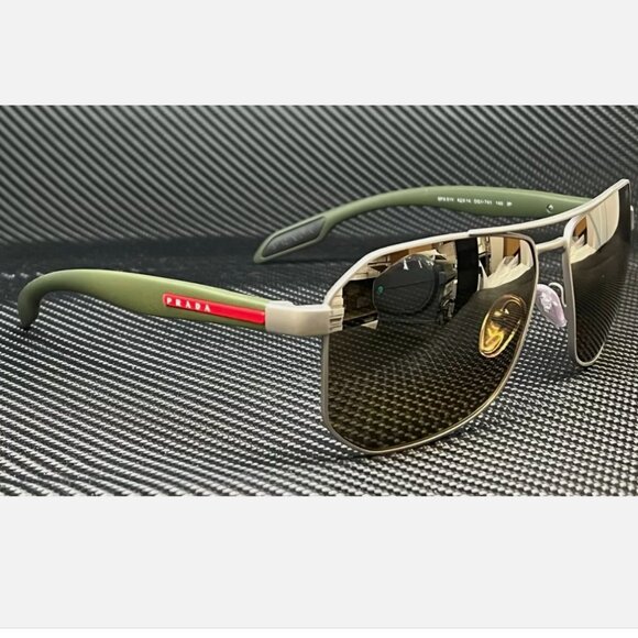 Prada NEW Matte Polarized Men's Sunglasses - Picture 3 of 4